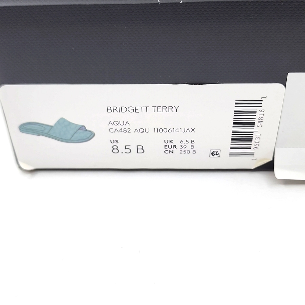 ⭐️COACH💯 NWT "BRIDGETT TERRY" SLIDERS/SHOES, THE SIZE IS 8.5 LADIES, AQUA COLOR - Picture 13 of 16